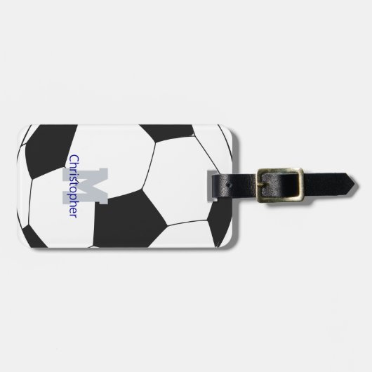 Voetbalnaam en Bagagelabel van Monogram (Voorkant horizontaal)