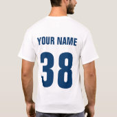 Voetbalnaam en nummer achterkant afdrukken T-shirt (Achterkant)