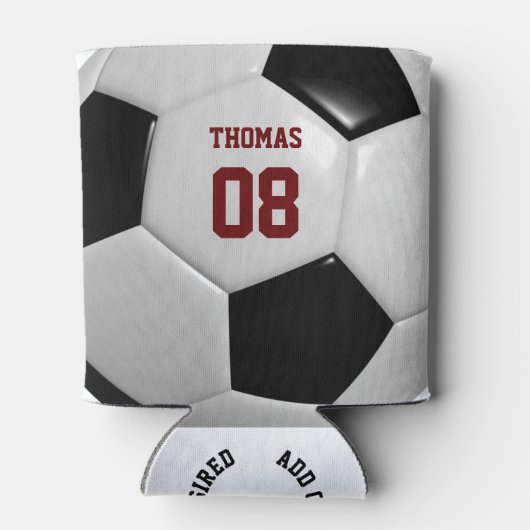 Voetbalnaam en nummer Gepersonaliseerde Koelbox Blikjeskoeler (Achterkant)
