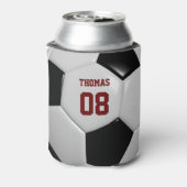 Voetbalnaam en nummer Gepersonaliseerde Koelbox Blikjeskoeler (Blikje Achterkant)