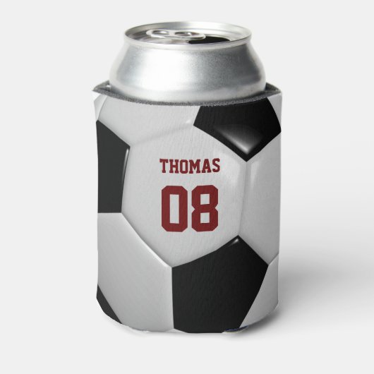 Voetbalnaam en nummer Gepersonaliseerde Koelbox Blikjeskoeler (Blikje Achterkant)