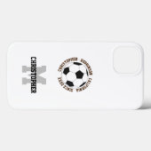 Voetbalnaam initiaal gepersonaliseerde tekst Case-Mate iPhone case (Achterkant (horizontaal))