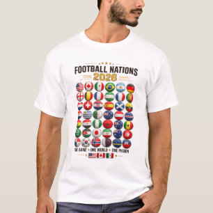 Voetbalnaties 2026 Vlag Bal T-shirt
