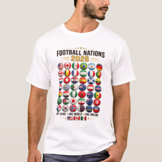 Voetbalnaties 2026 Vlag Bal T-shirt