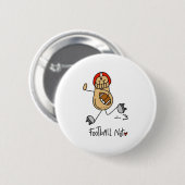 Voetbalnoot Ronde Button 5,7 Cm (Voorkant /achterkant)
