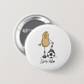 Voetbalnoot Ronde Button 5,7 Cm (Voorkant /achterkant)