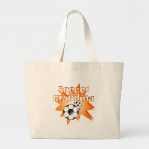 Voetbaloma Grote Tote Bag