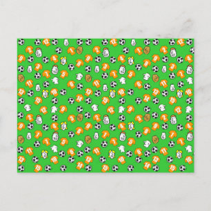 Voetbalontwerp met gouden shirts briefkaart