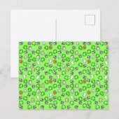 Voetbalontwerp met groene shirts briefkaart (Voorkant / Achterkant)
