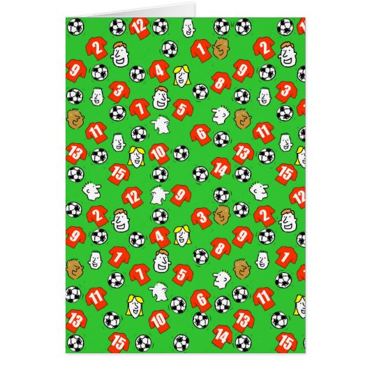 Voetbalontwerp met rode shirts (Voorkant)