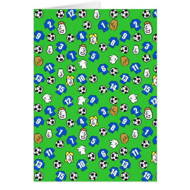 Voetbalontwerp met shirts in het blauw (Voorkant)