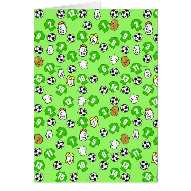 Voetbalontwerp met shirts in het groen (Voorkant)