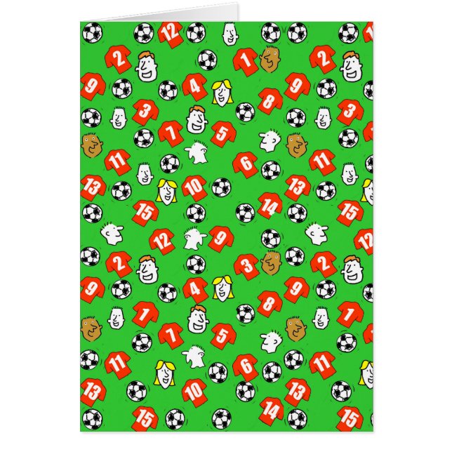 Voetbalontwerp met shirts in het rood (Voorkant)