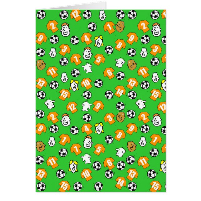 Voetbalontwerp met shirts in oranje goud (Voorkant)