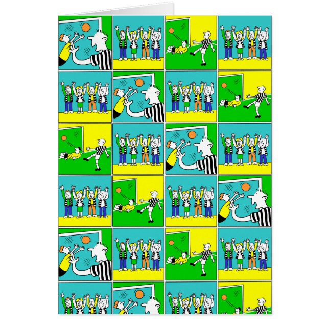 Voetbalontwerp met spelers en fans (Voorkant)