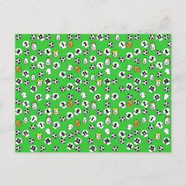 Voetbalontwerp met witte shirts briefkaart