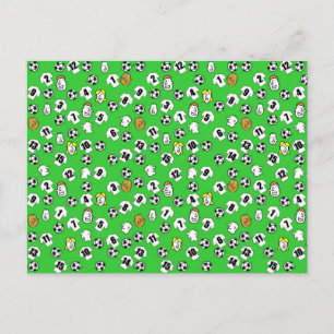 Voetbalontwerp met witte shirts briefkaart