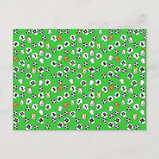 Voetbalontwerp met witte shirts briefkaart (Voorkant)