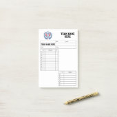 Voetbalopstellingkaarten Post-it® Notes (Op bureau)