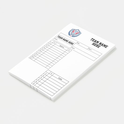 Voetbalopstellingkaarten Post-it® Notes (Schuin)