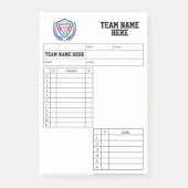 Voetbalopstellingkaarten Post-it® Notes (Voorkant)