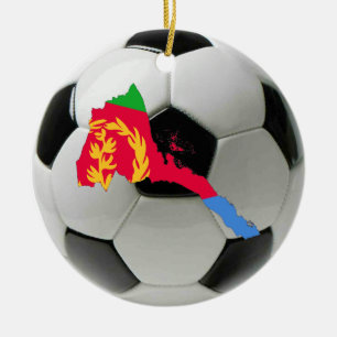 voetbalornament van Eritrea football Keramisch Ornament