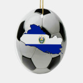 voetbalornament van het El Salvador-football Keramisch Ornament (Rechts)