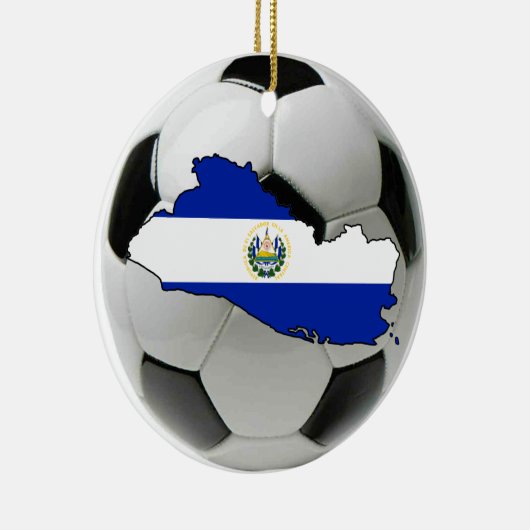 voetbalornament van het El Salvador-football Keramisch Ornament (Rechts)