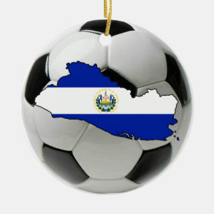 voetbalornament van het El Salvador-football Keramisch Ornament