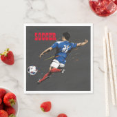 Voetbalpapier van het voetbalteam servet (Insitu)