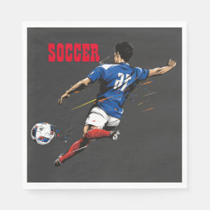 Voetbalpapier van het voetbalteam servet