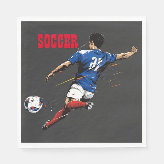 Voetbalpapier van het voetbalteam servet (Voorkant)