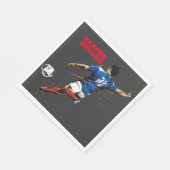 Voetbalpapier van het voetbalteam servet (Hoek)