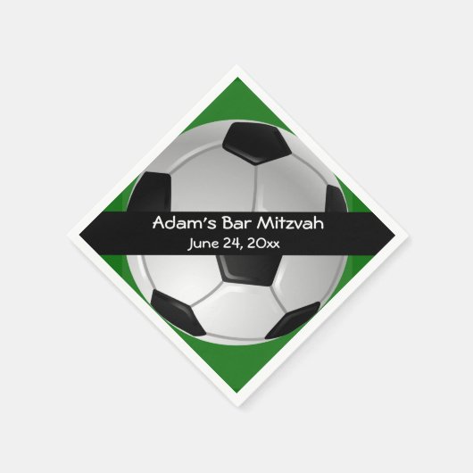 Voetbalpapier voor voetgangers servetten (Hoek)