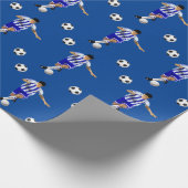 Voetbalpapier voor voetzoekers cadeaupapier (Hoek)