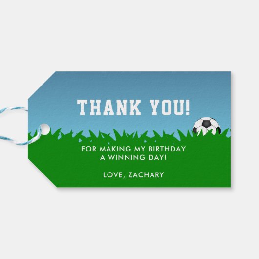 Voetbalpartij Cadeaulabel (Achterkant Horizontaal)