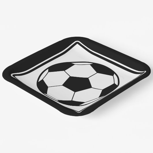 Voetbalpartij Papieren Bordje (Gebogen)