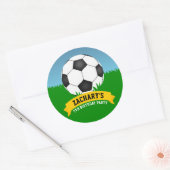 Voetbalpartij Ronde Sticker (Envelop)