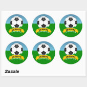 Voetbalpartij Ronde Sticker (Vel)