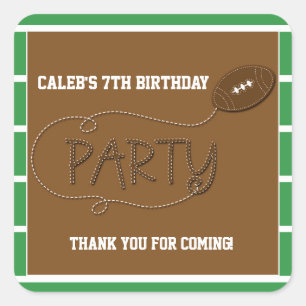 VOETBALPARTIJ TYPOGRAFIE Cute Sticker Label