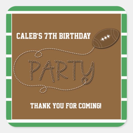 VOETBALPARTIJ TYPOGRAFIE Cute Sticker Label (Voorkant)