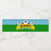 Voetbalpartij Waterfles Etiket (Enkel label)