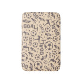  voetbalpatroon badmat (Voorkant Verticaal)