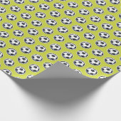 voetbalpatroon cadeaupapier (Hoek)