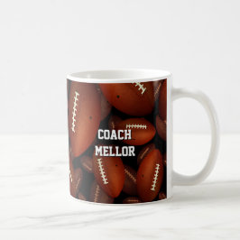 voetbalpatroon gepersonaliseerd team coach koffiemok