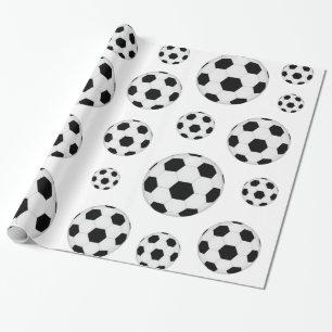 Voetbalpatroon inpakpapier