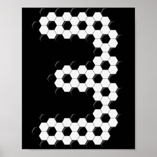 Voetbalpatroon nummer 3 Jongens Kinderen 3 jaar ou Poster