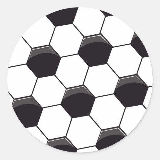 Voetbalpatroon Ronde Sticker (Voorkant)