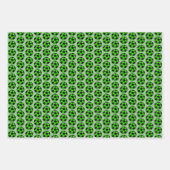 Voetbalpatroon - rood blauw groen inpakpapier vel (Voorkant 2)