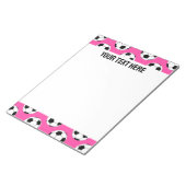 Voetbalpatroon Roze Notitieblok (Schuin)